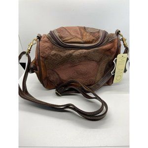 Milano Womens Baguette Bags Brown Patchwork